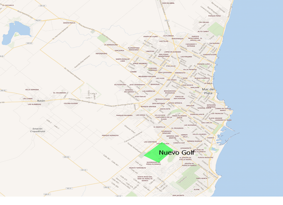 Ubicación del Barrio
Nuevo Golf, Mar del Plata, Buenos Aires