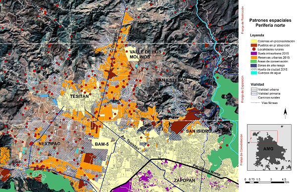 Patrones espaciales existentes en la periferia norte del municipio de Zapopan, Jalisco