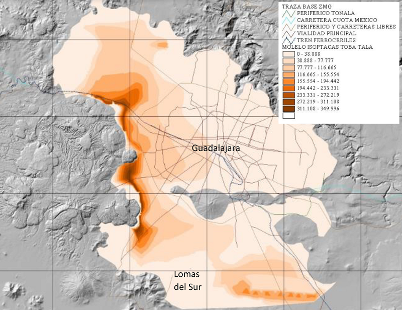 Lomas del Sur y el modelo geohidrológico integral de las cuencas de Atemajac y Toluquilla.