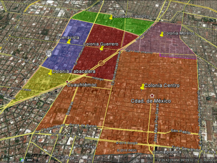 Colonias vecinas de La Guerrero