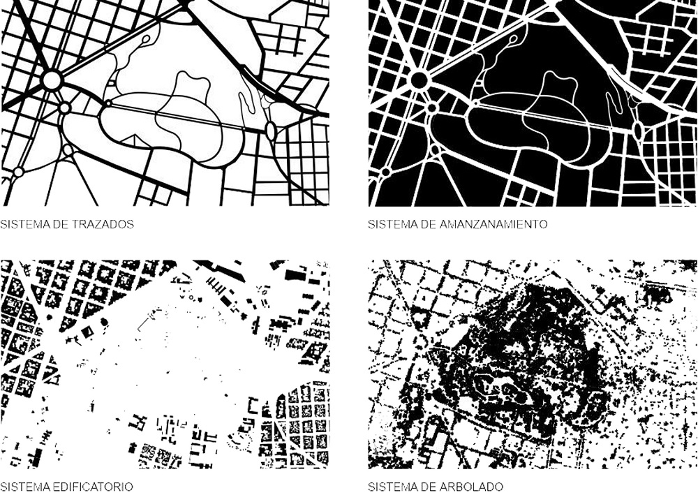 Esquemas interpretativos de la morfología del espacio urbano de la zona de estudio