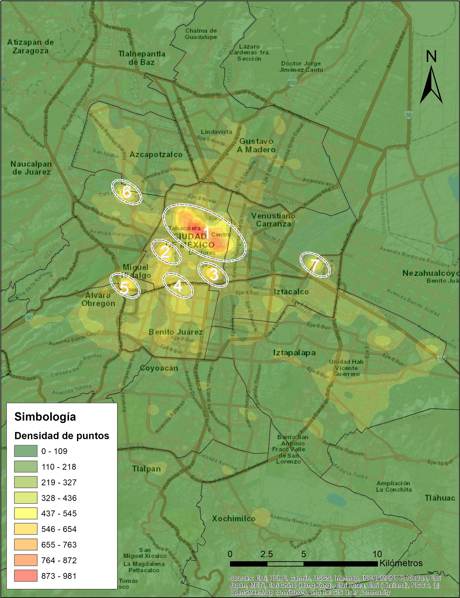 Identificación de unidades de análisis de delito callejero en CDMX, 2018
