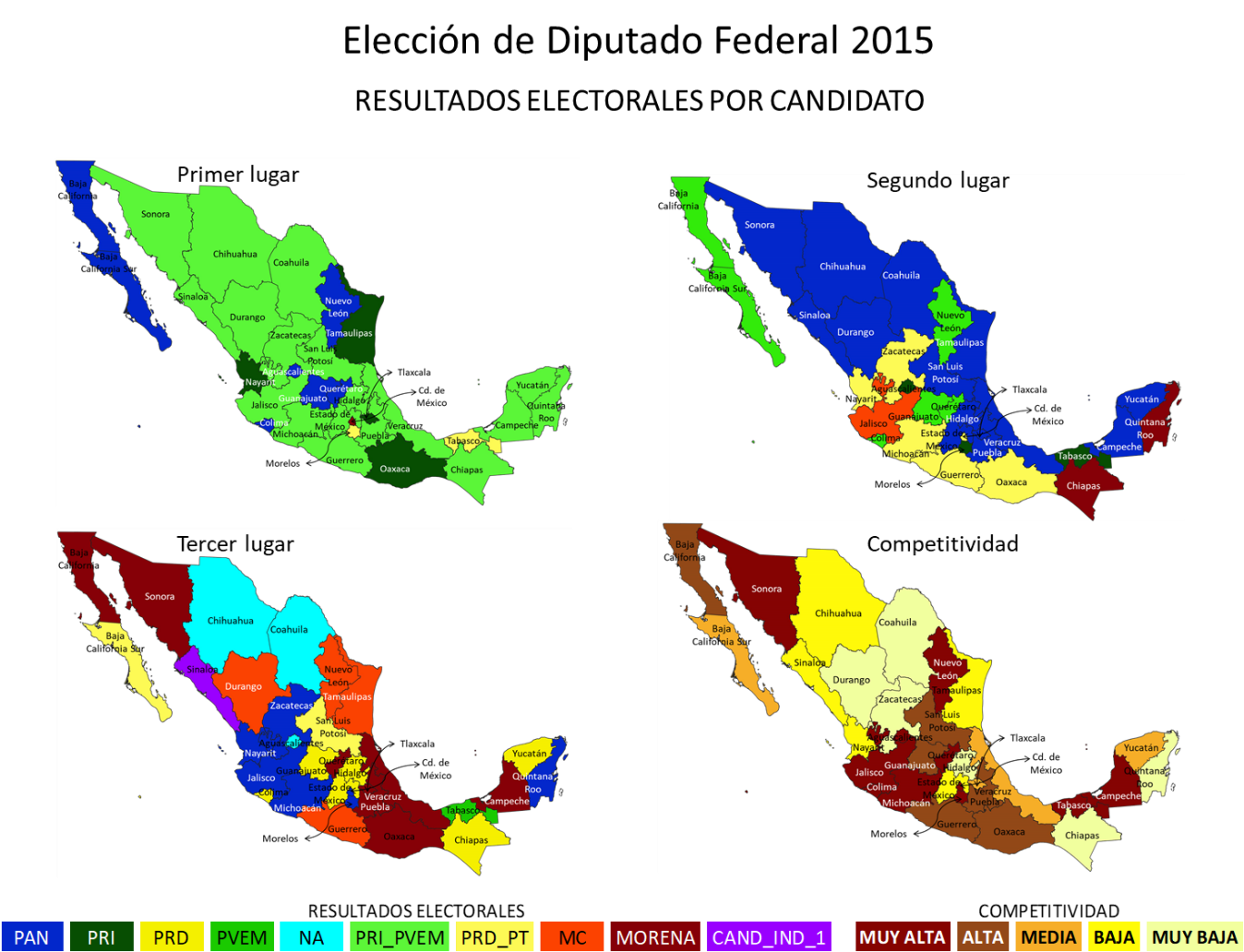 Elección de diputado federal 2015 por candidato