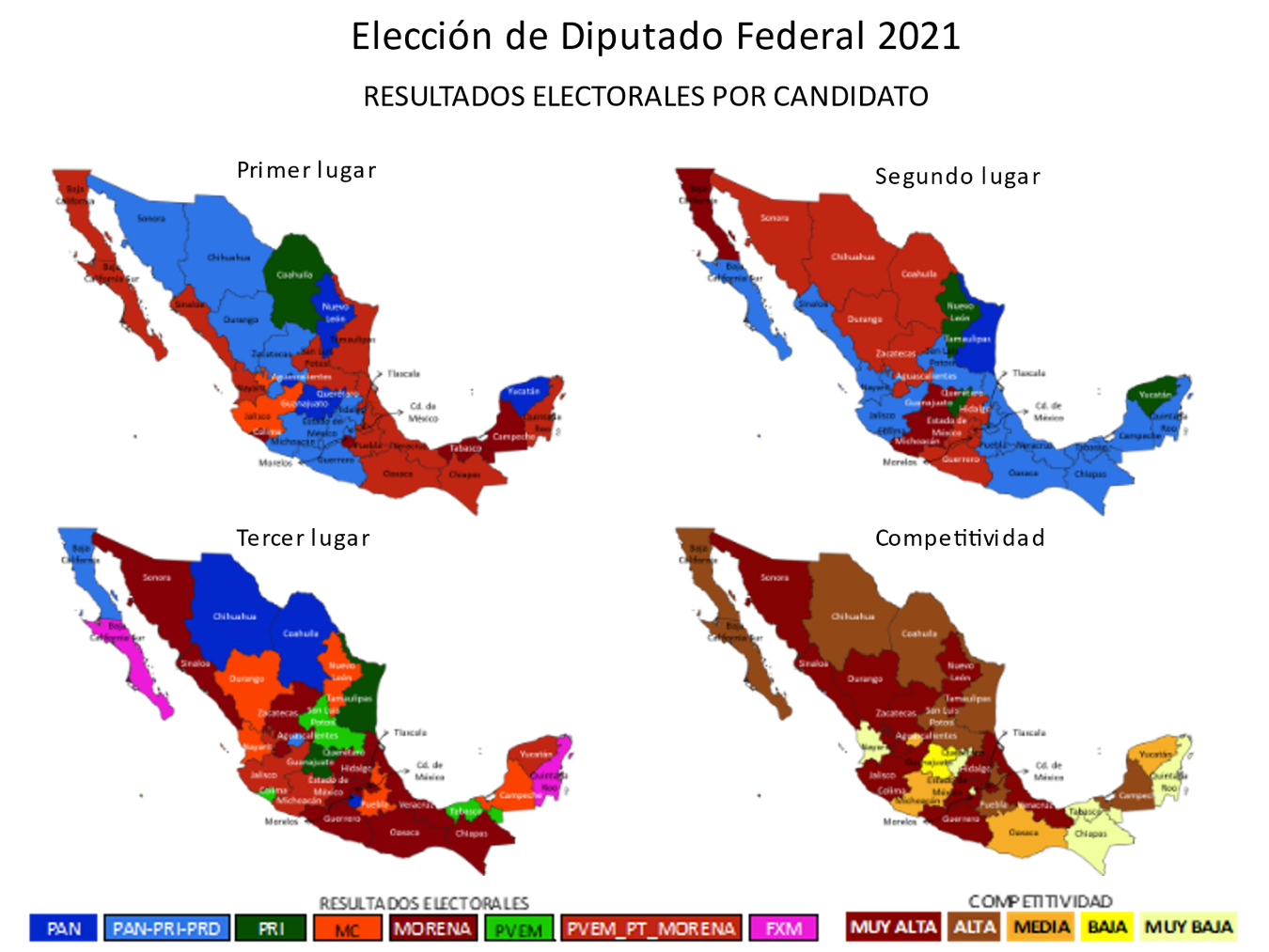 Elección de Diputado Federal 2021 por candidato