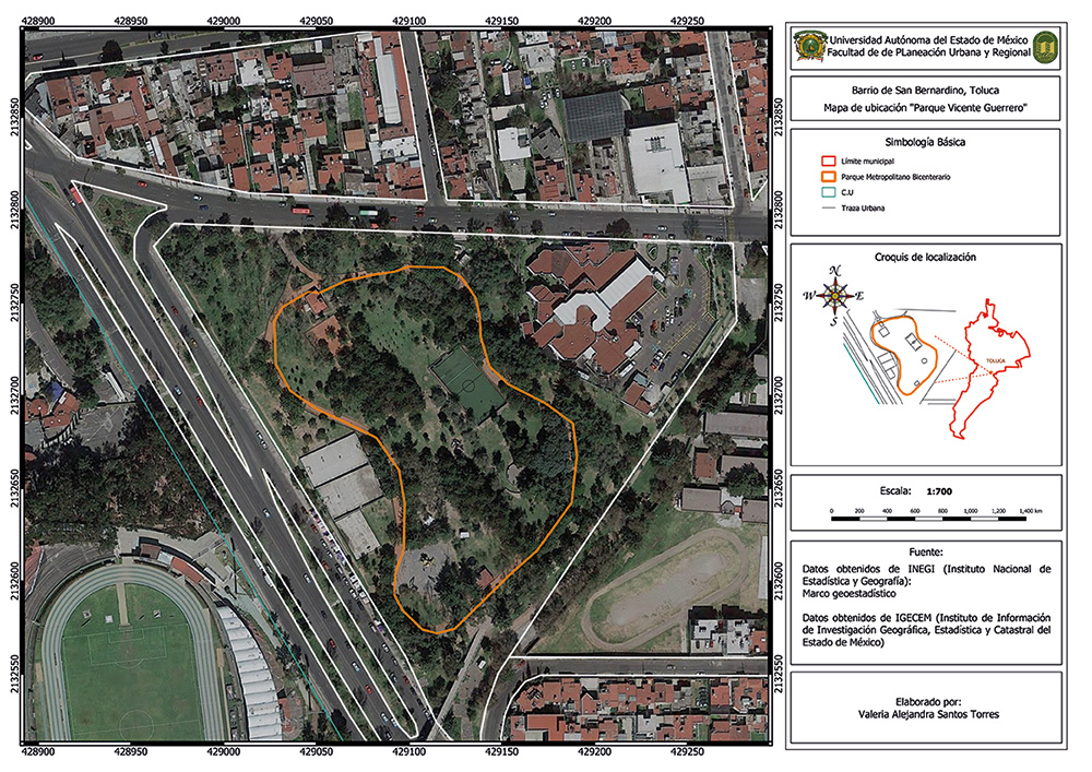 Localización del Parque Vicente Guerrero