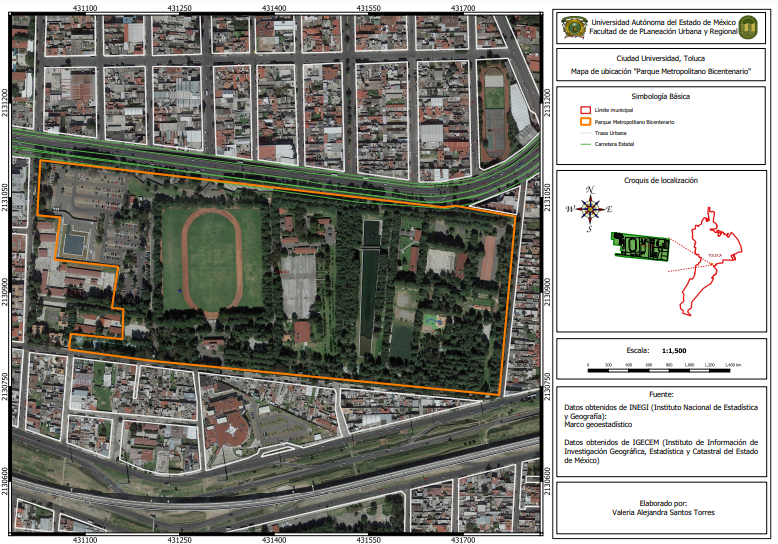 Localización Parque Metropolitano Bicentenario
