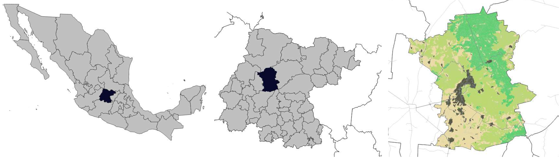 Ubicación nacional, estatal y municipal de Guanajuato, Gto.