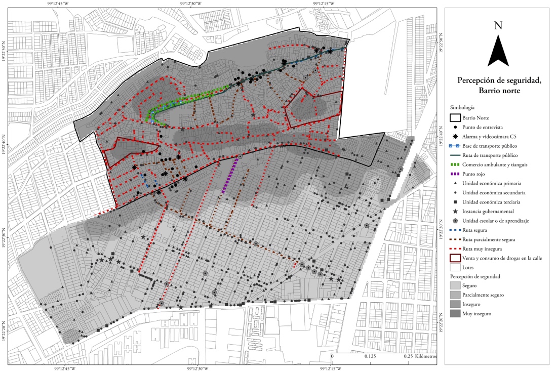 Representación territorial de la percepción de seguridad en Barrio Norte