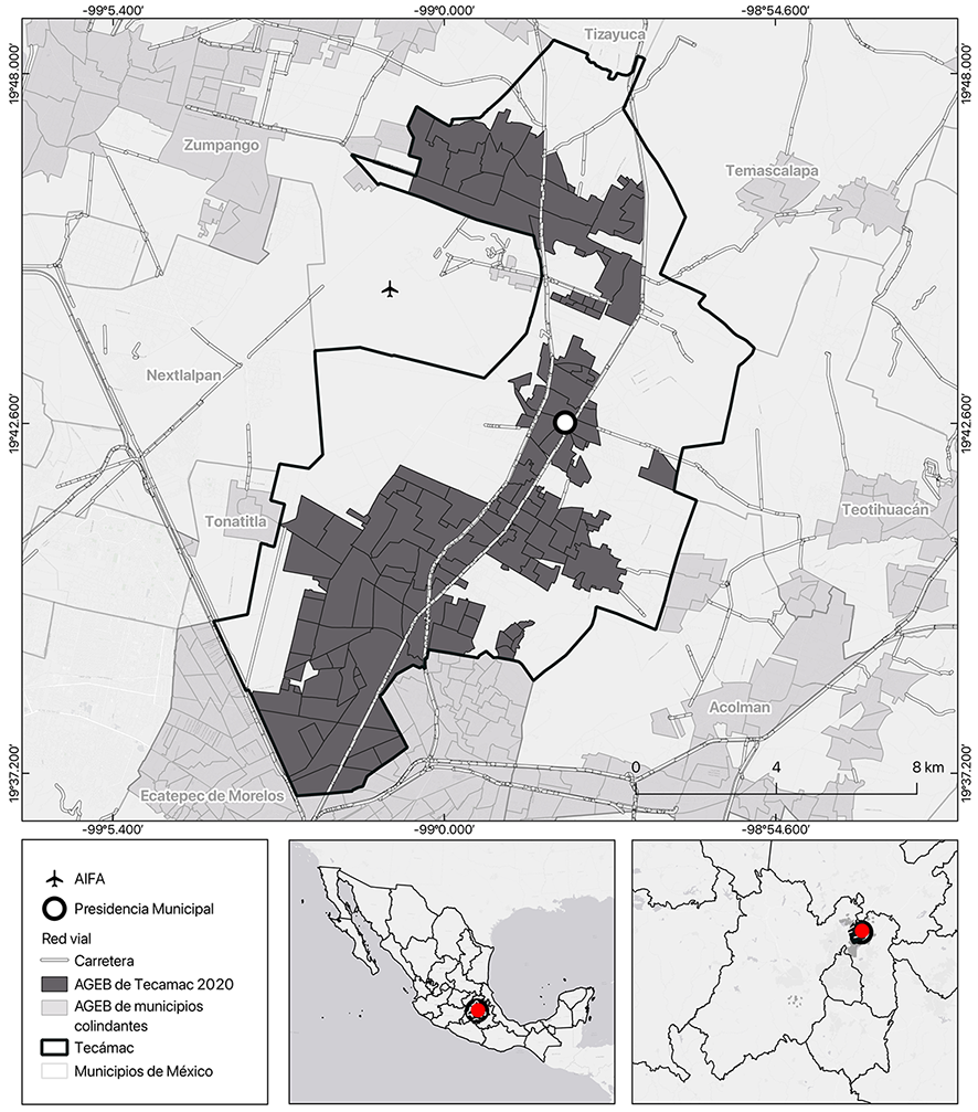 Ubicación geográfica, municipio de Tecámac